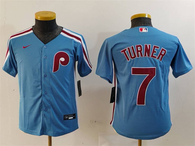Trea Turner Philadelphia Phillies blue jersey