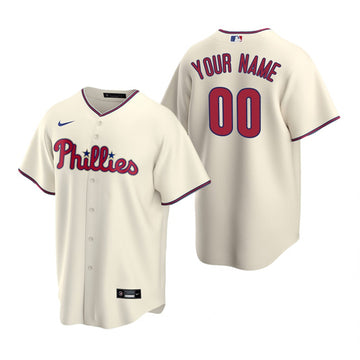 Custom Philadelphia Phillies cream jersey
