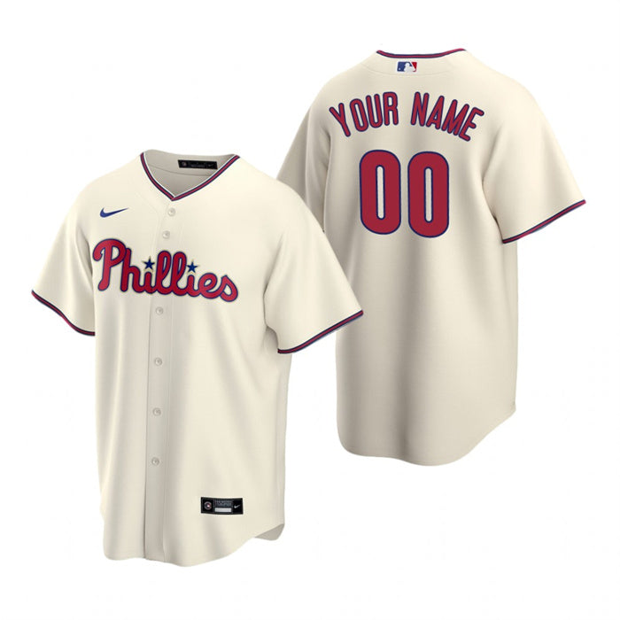 Custom Philadelphia Phillies cream jersey