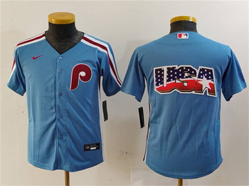 Team Big Logo Philadelphia Phillies blue jersey