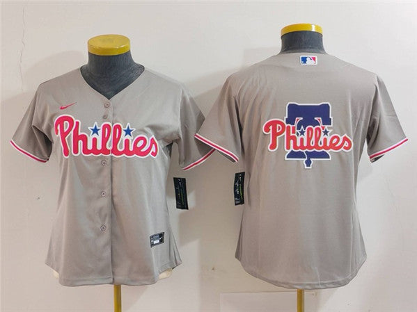 Team Big Logo Philadelphia Phillies gray jersey