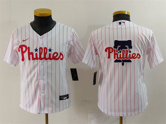 Team Big Logo Philadelphia Phillies white jersey