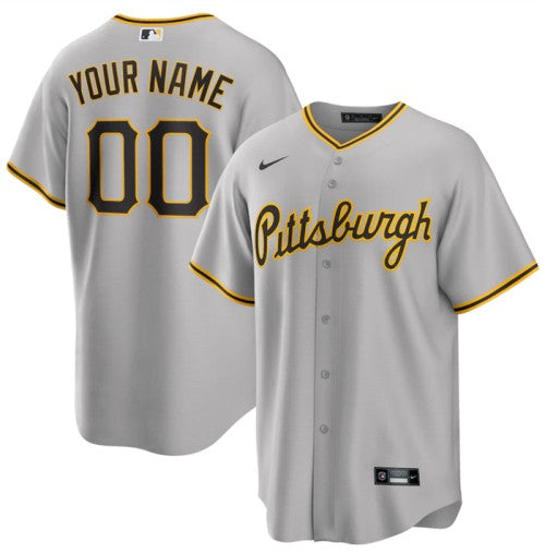 Custom Pittsburgh Pirates gray jersey