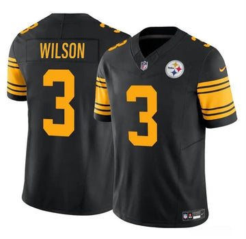 Russell Wilson Pittsburgh Steelers black Color Rush jersey