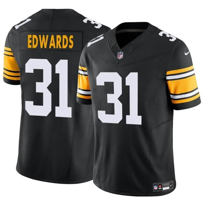 Daijun Edwards Pittsburgh Steelers black FUSE jersey