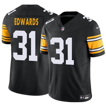 Daijun Edwards Pittsburgh Steelers black FUSE jersey