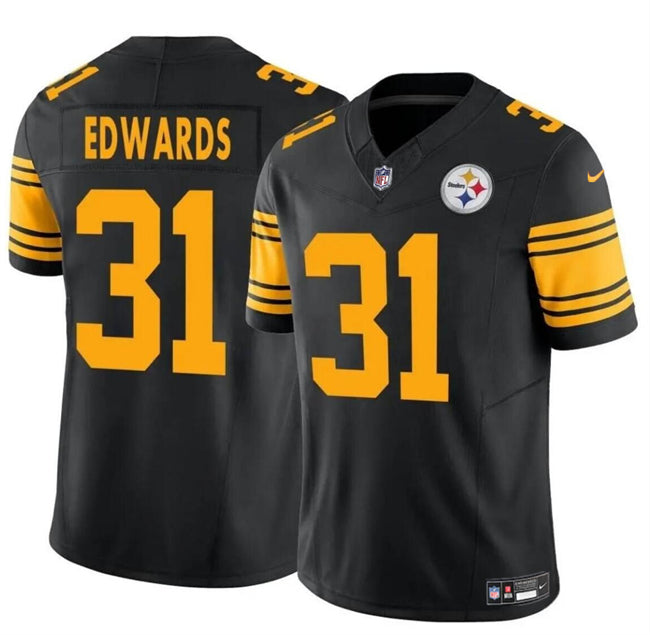 Daijun Edwards Pittsburgh Steelers black Color Rush jersey