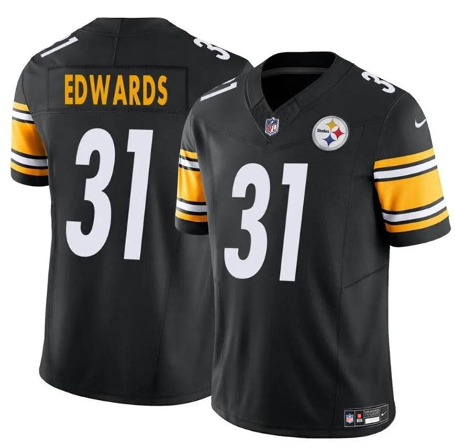 Daijun Edwards Pittsburgh Steelers black FUSE jersey