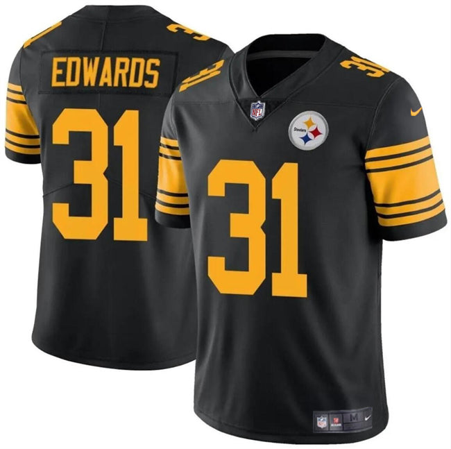Daijun Edwards Pittsburgh Steelers black Color Rush jersey