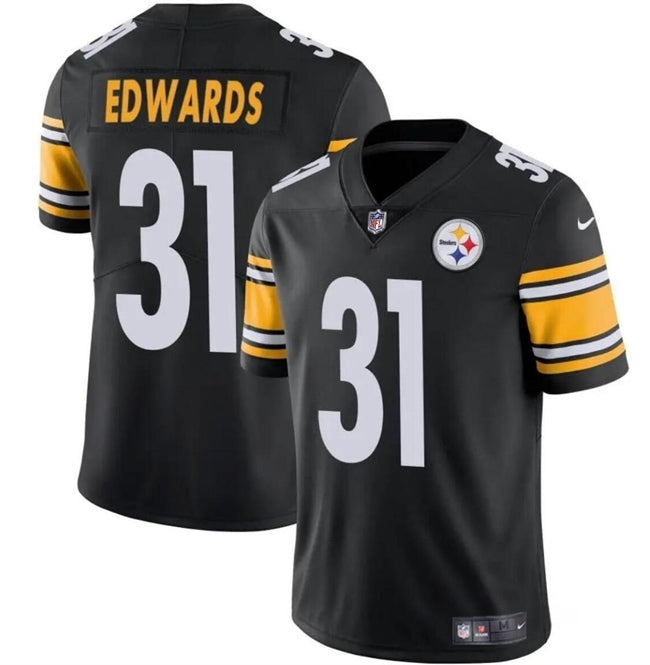 Daijun Edwards Pittsburgh Steelers black jersey