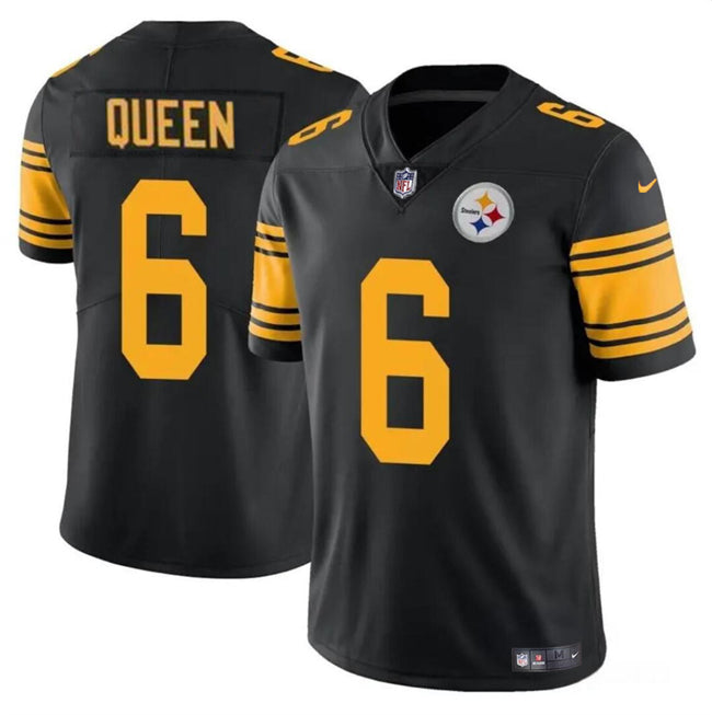 Patrick Queen Pittsburgh Steelers black Color Rush jersey