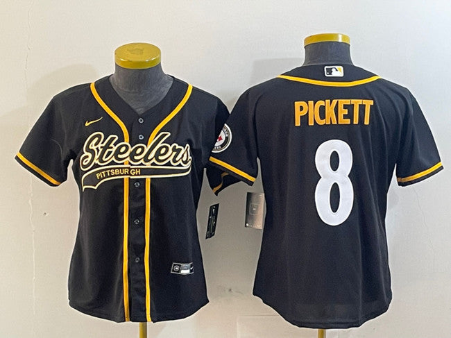 Kenny Pickett Pittsburgh Steelers black jersey
