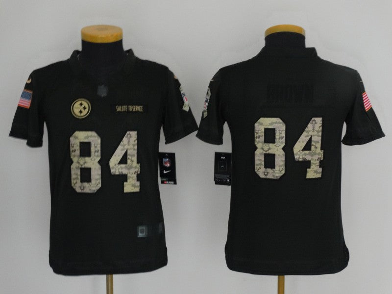 Antonio Brown Pittsburgh Steelers black Salute To Service jersey