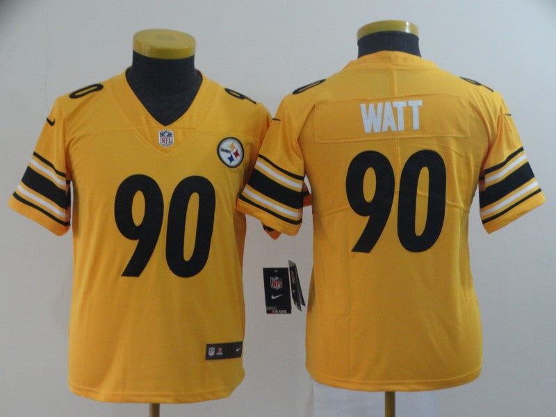 T J Watt Pittsburgh Steelers gold Inverted Legend jersey