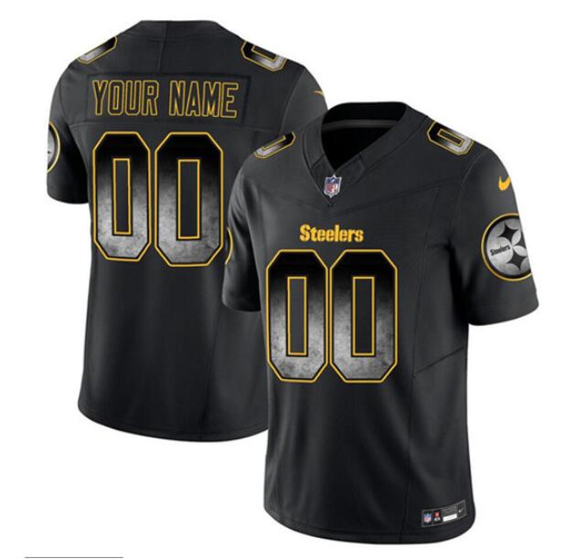 Custom Pittsburgh Steelers black FUSE jersey