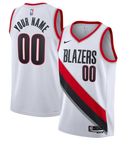 Custom Portland Trail Blazers white jersey