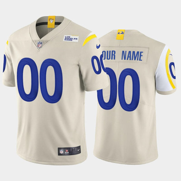 Custom Los Angeles Rams cream jersey