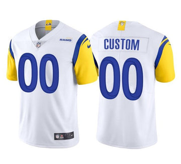 Custom Los Angeles Rams white jersey