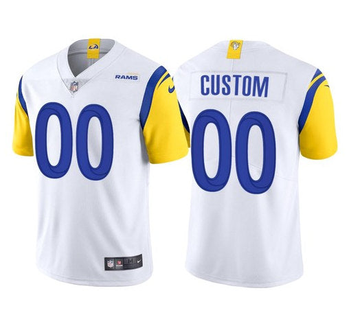 Custom Los Angeles Rams white jersey