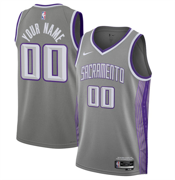 Custom Sacramento Kings gray jersey