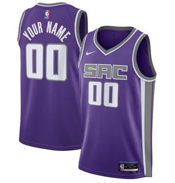 Custom Sacramento Kings purple jersey