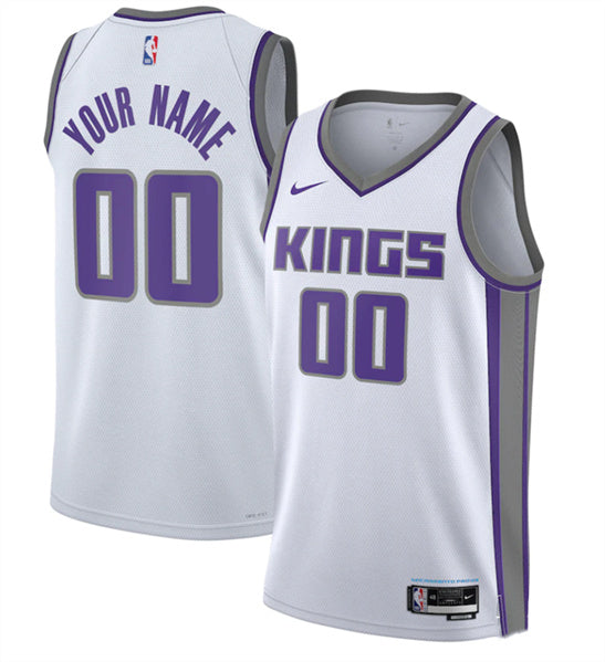 Custom Sacramento Kings white jersey