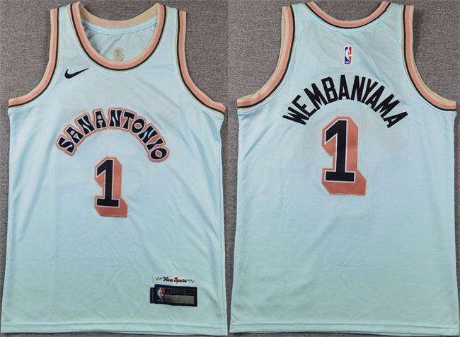 Victor Wembanyama San Antonio Spurs blue City Edition jersey