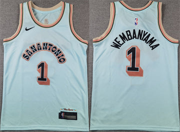 Victor Wembanyama San Antonio Spurs blue City Edition jersey