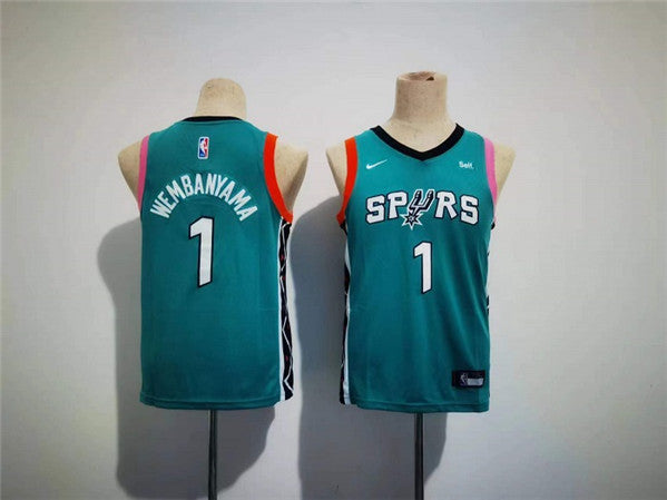 Victor Wembanyama San Antonio Spurs teal City Edition jersey