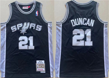 Tim Duncan San Antonio Spurs black jersey