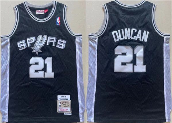 Tim Duncan San Antonio Spurs black jersey