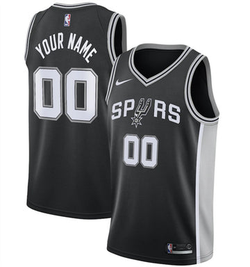 Custom San Antonio Spurs black jersey