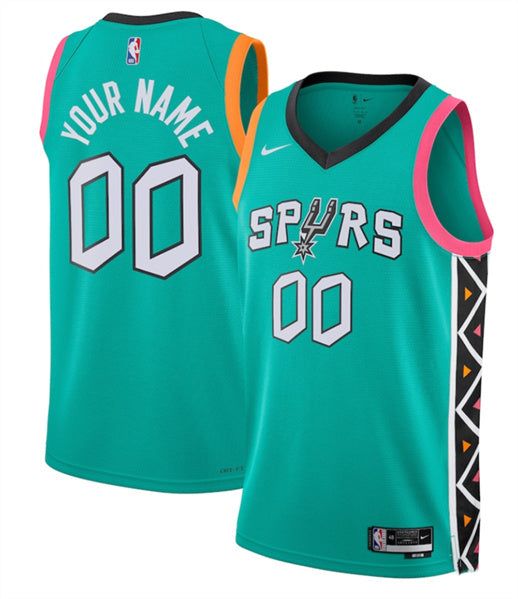Custom San Antonio Spurs green City Edition jersey