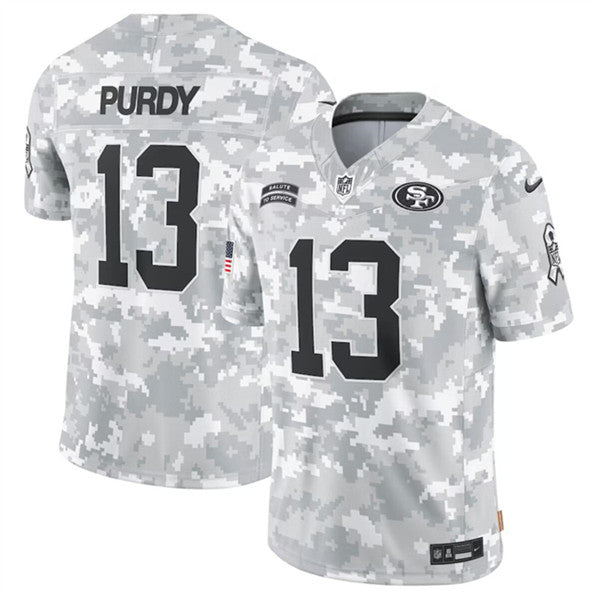 Brock Purdy San Francisco 49ers camo Salute To Service jersey