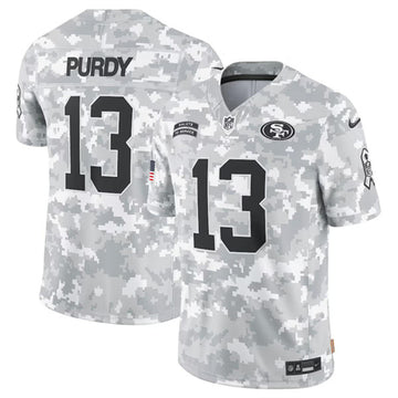 Brock Purdy San Francisco 49ers camo Salute To Service jersey