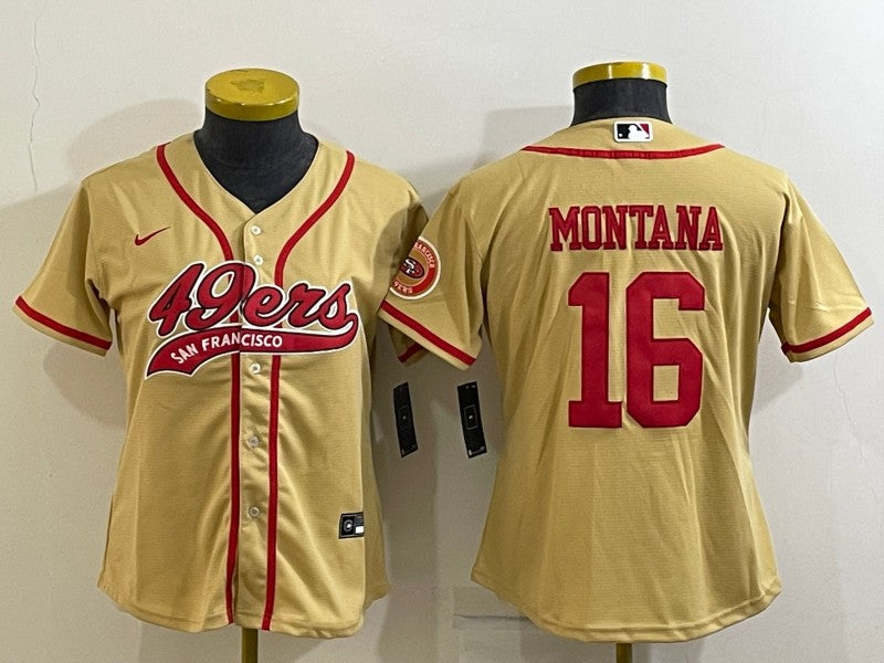 Joe Montana San Francisco 49ers gold jersey