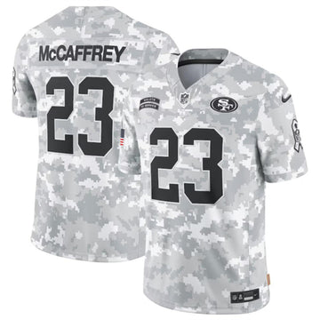 Christian McCaffrey San Francisco 49ers camo Salute To Service jersey