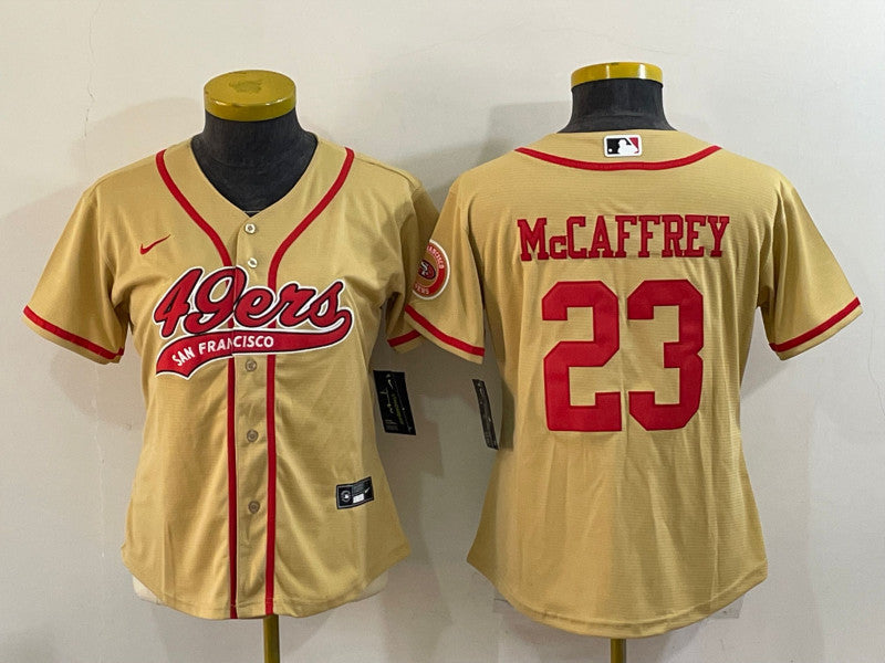 Christian McCaffrey San Francisco 49ers gold jersey