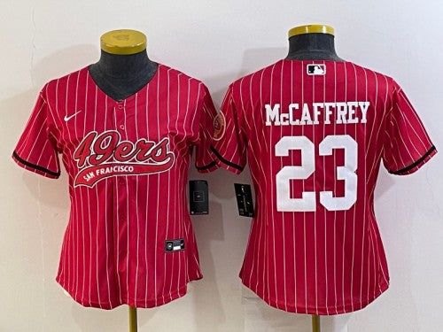 Christian McCaffrey San Francisco 49ers red jersey