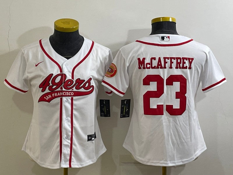 Christian McCaffrey San Francisco 49ers white jersey