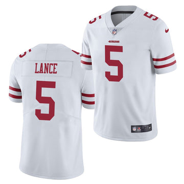 Trey Lance San Francisco 49ers white jersey