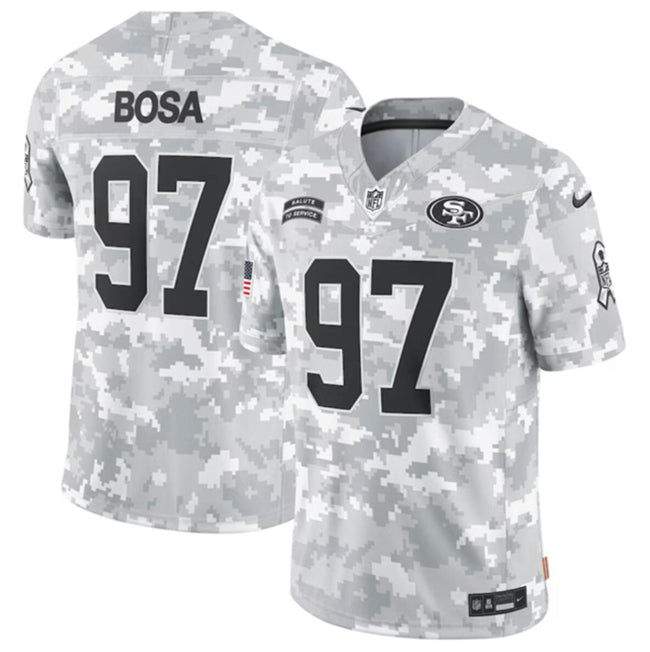 Nick Bosa San Francisco 49ers camo Salute To Service jersey