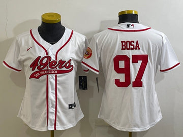 Nick Bosa San Francisco 49ers white jersey