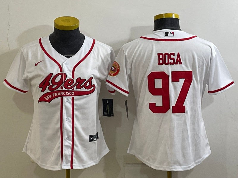 Nick Bosa San Francisco 49ers white jersey