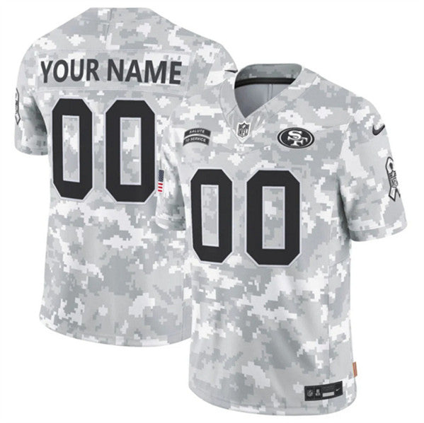 Custom San Francisco 49ers camo Salute To Service jersey