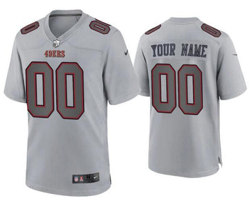Custom San Francisco 49ers gray Fashion jersey