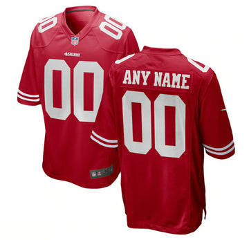 Custom San Francisco 49ers red Game jersey