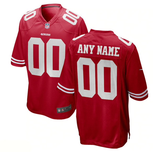 Custom San Francisco 49ers red Game jersey