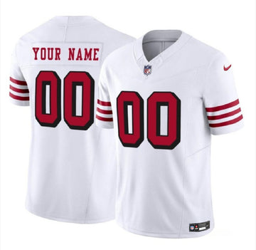 Custom San Francisco 49ers white FUSE jersey