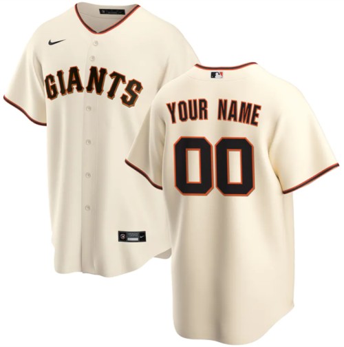 Custom San Francisco Giants cream jersey